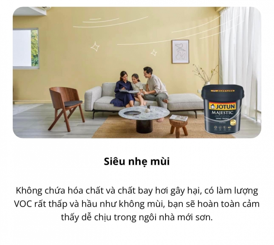 Sơn Nội Thất Jotun Majestic Sang Trọng mới ra mắt thị trường sơn